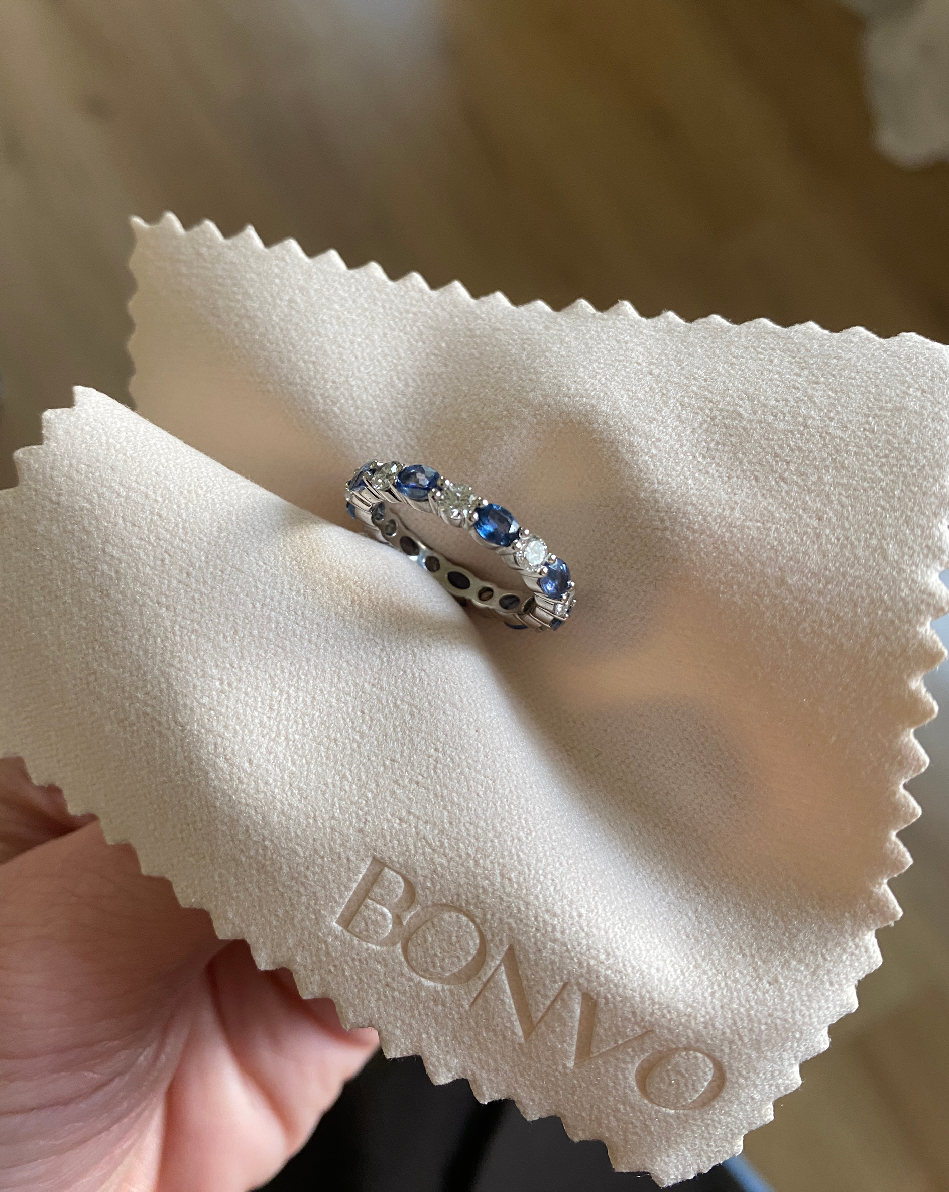 Celest Sapphire Eternity Ring